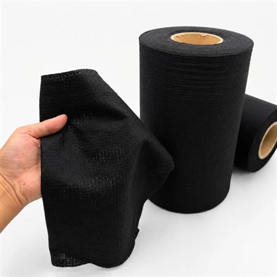 Μη υφασμένα μαντηλάκια από μαύρα Viscose Spunlace